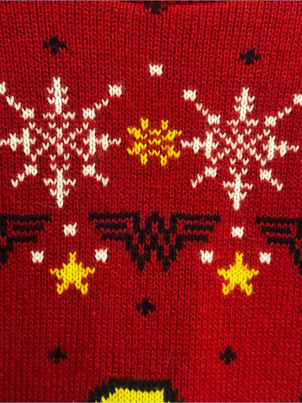 Wonder Woman Crewneck Sweater - Red, Black & Yellow - Picture 3 of 6